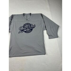 CCM Youth L/XL Grey Mesh Sporting 2nd‎ Wind Goods Graphic Jersey 3/4 Sleeve
